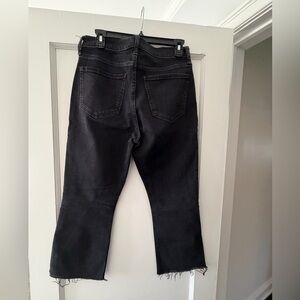 GAP Black Kick Fit Cropped High-Rise Jeans